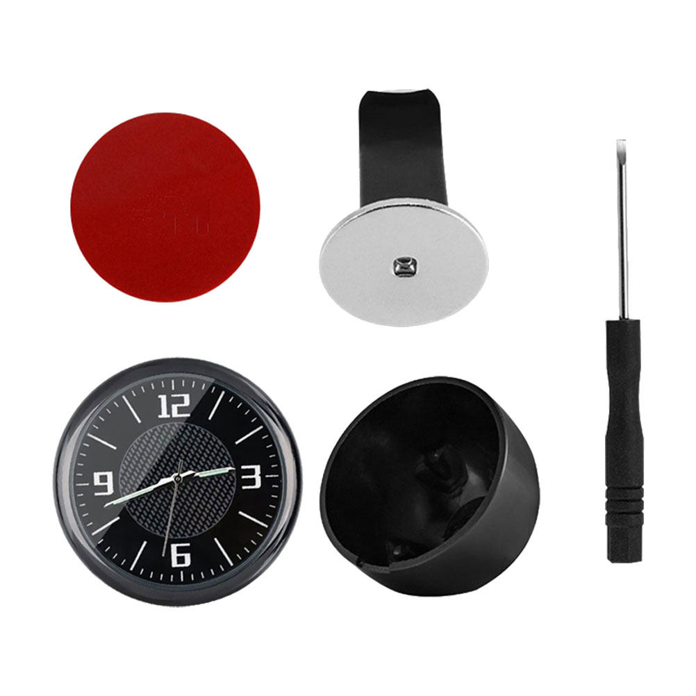 Interior Design And Construction - 1Set Metal Car Interior Clock Mini