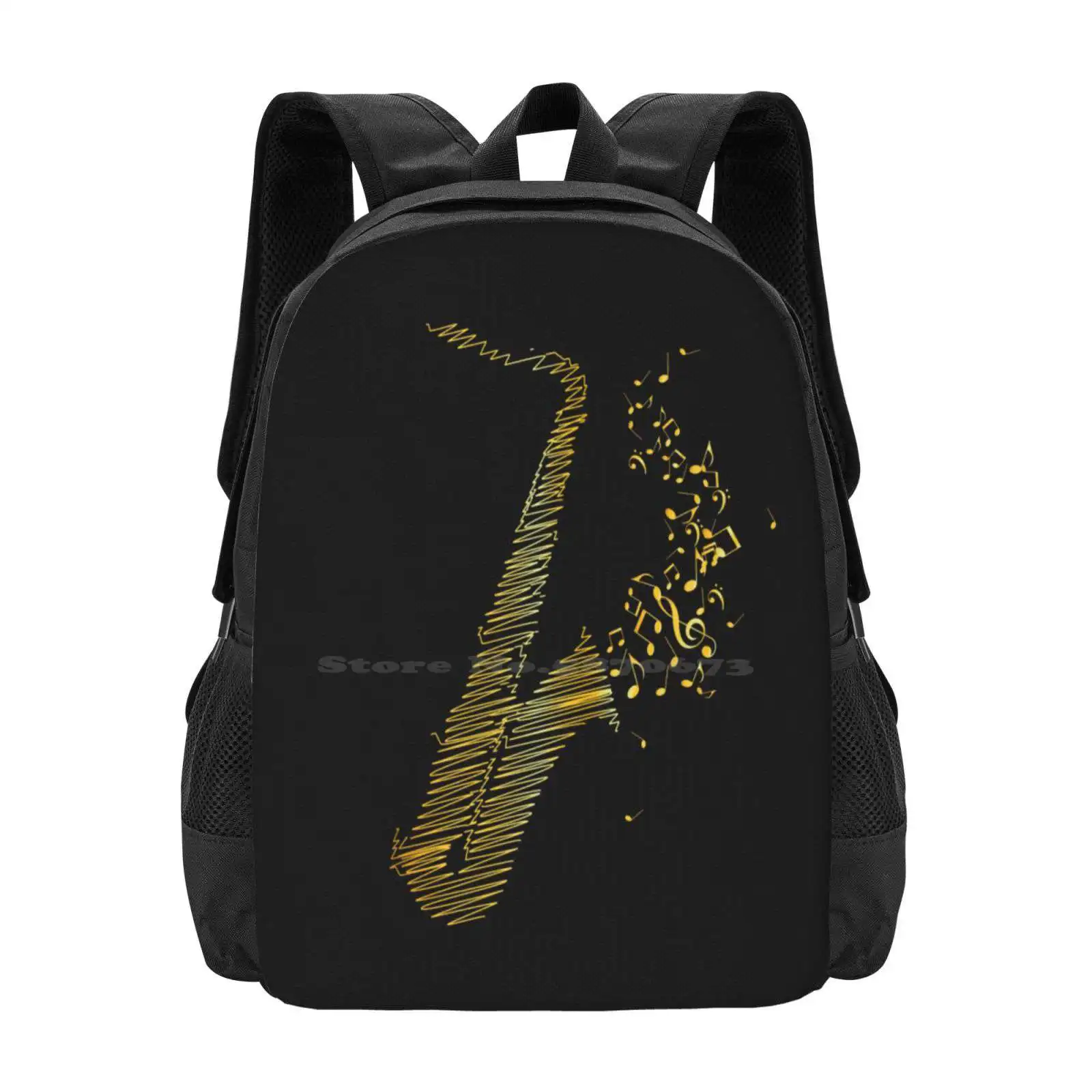 Interior Design Illustration - Saxophone Art - Yellow Mix Hot