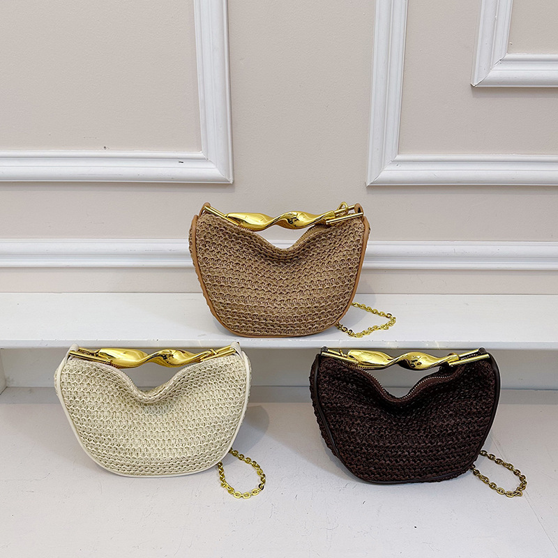 Interior Design Style - Women's Vacation Style Woven Crossbody Bag