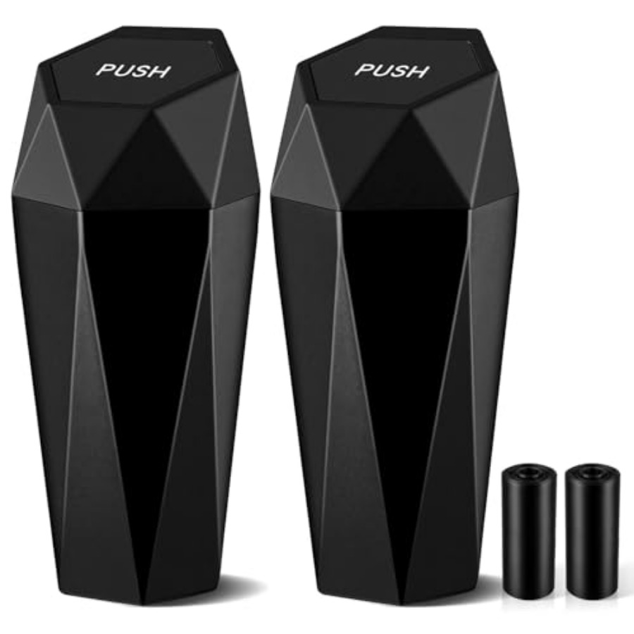 Interior Design Type - Car Trash Can with Lid, Diamond