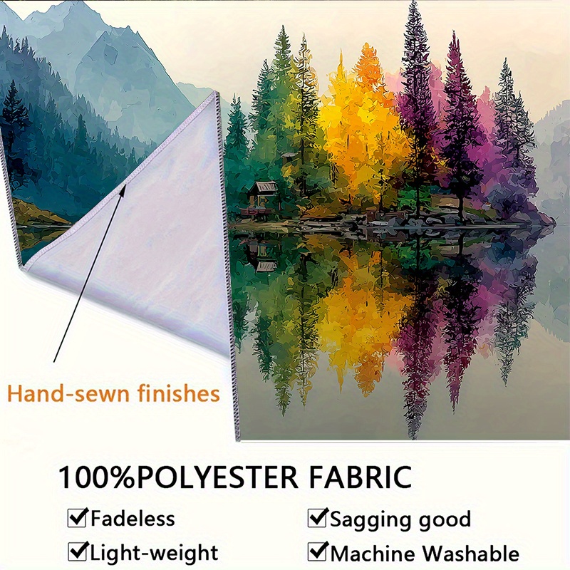 Colorful Forest Lake Wall Mura - Interior Design With Wallpaper avis et prix