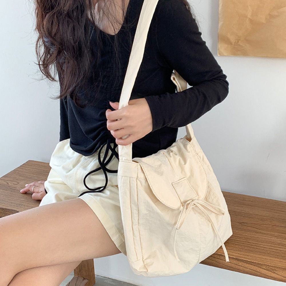 Korean Style Flap Nylon Bow Cr - Interior Design Style avis et prix
