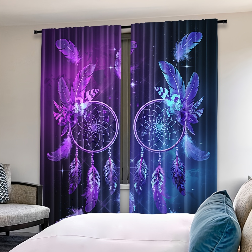 Purple Dreamcatcher Curtains F - Interior Design Of Cafe avis et prix