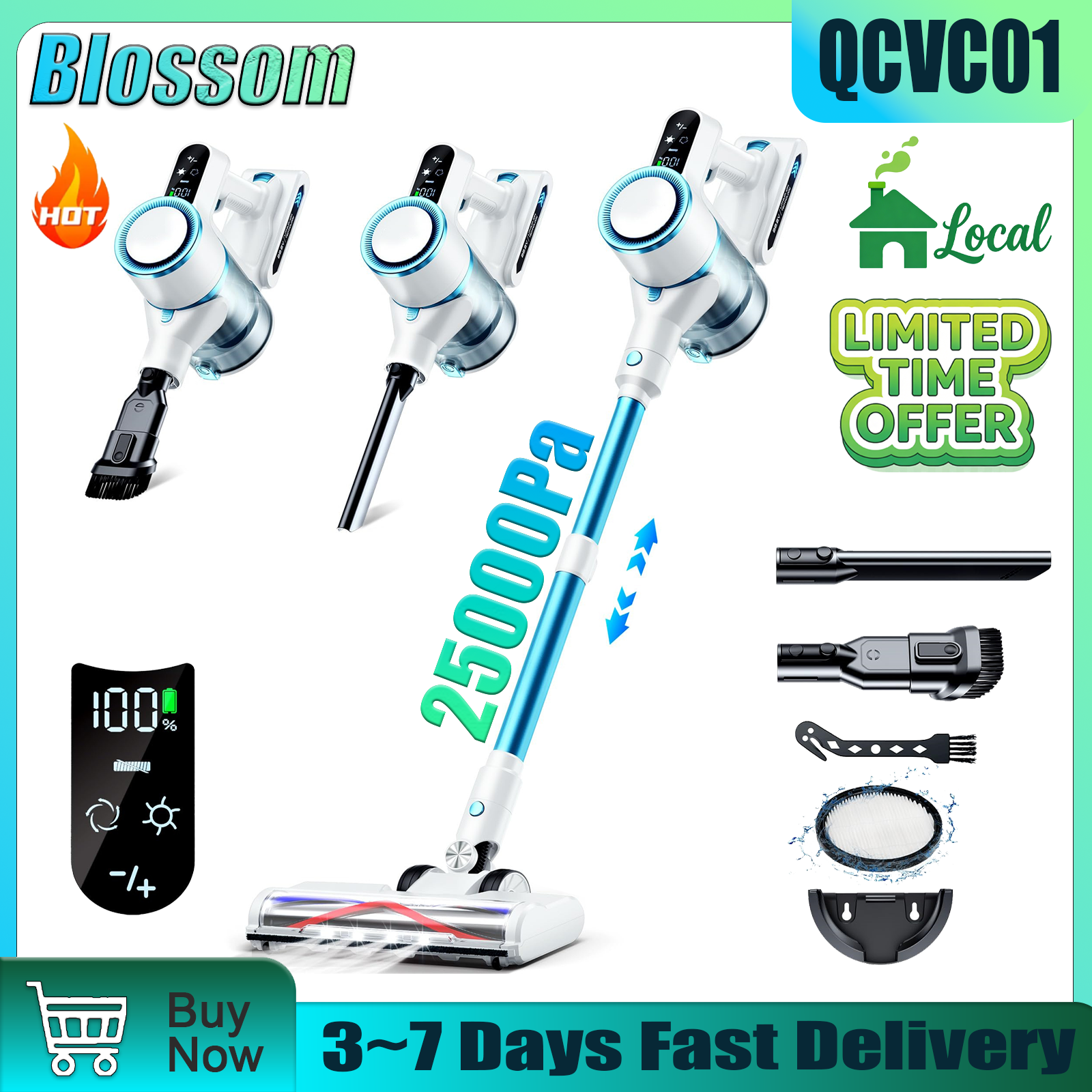 Blossom QCVC01 Wireless Vacuum - Interior Design Type avis et prix
