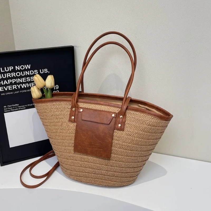 Woven Shoulder Bag Straw Baske - Interior Design Style avis et prix