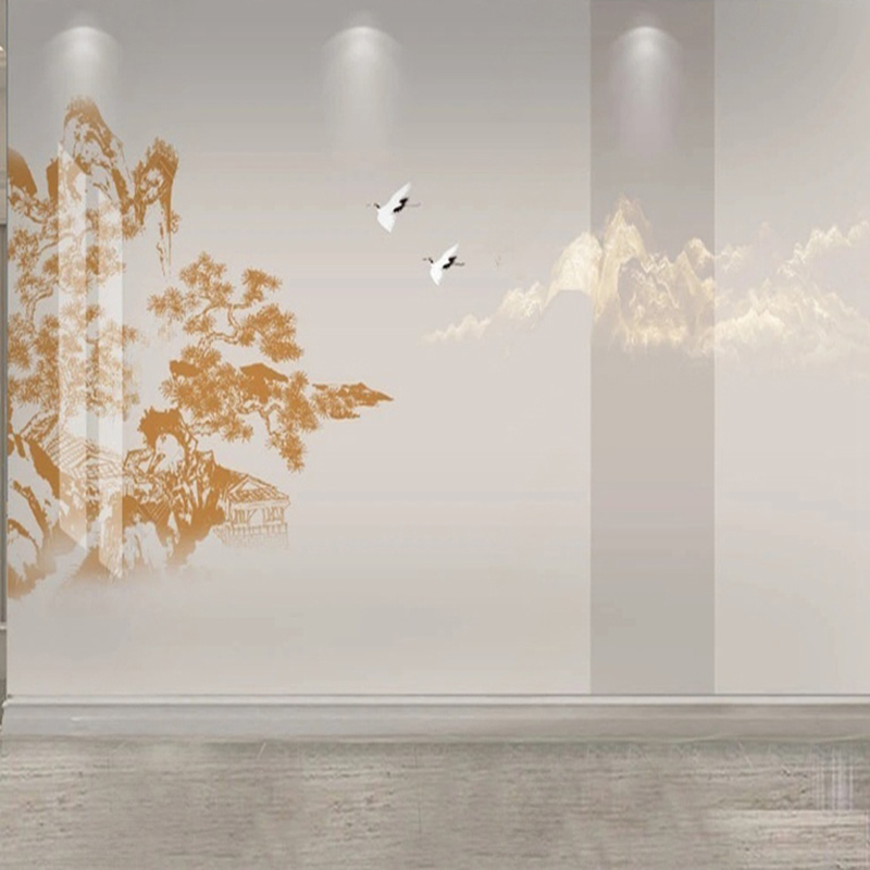 Elegant Chinese Hand-Painted P - Interior Design With Wallpaper avis et prix