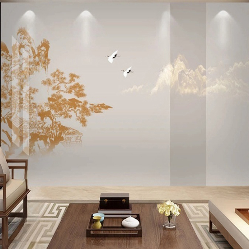 Elegant Chinese Hand-Painted P - Interior Design With Wallpaper avis et prix