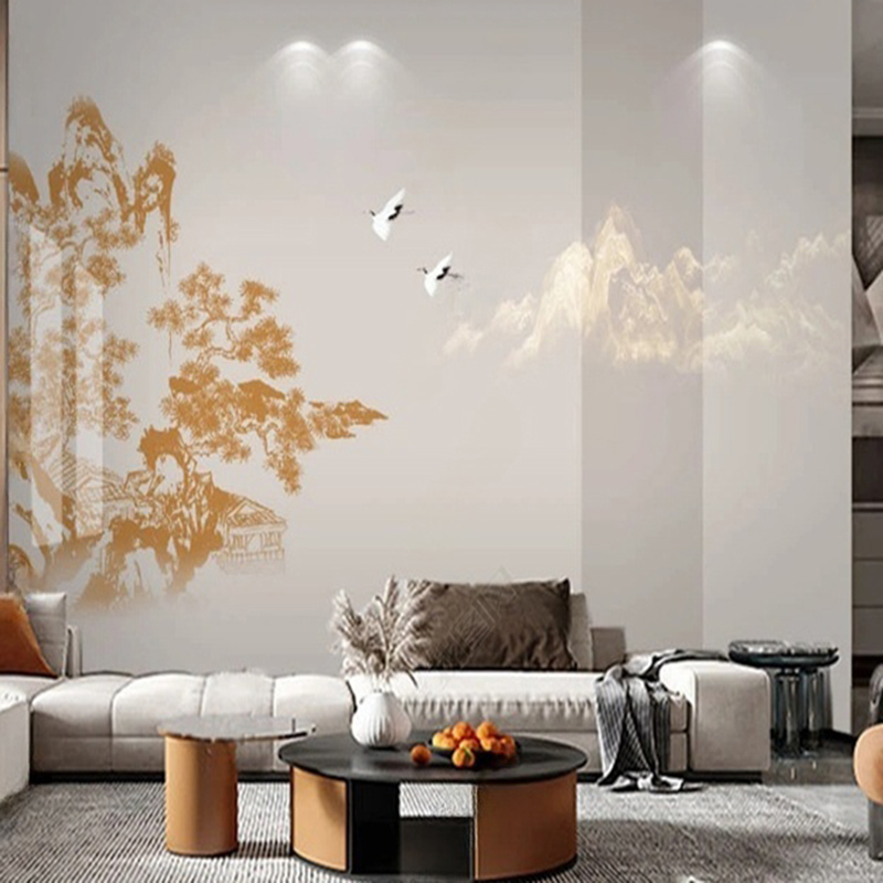 Elegant Chinese Hand-Painted P - Interior Design With Wallpaper avis et prix