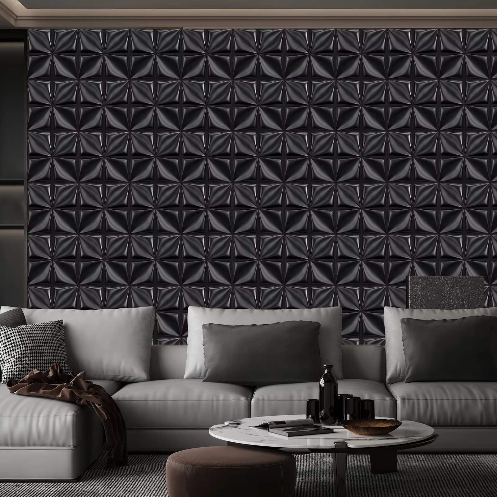3D Wall Panel PVC Flower Desig - Interior Design With Wallpaper avis et prix