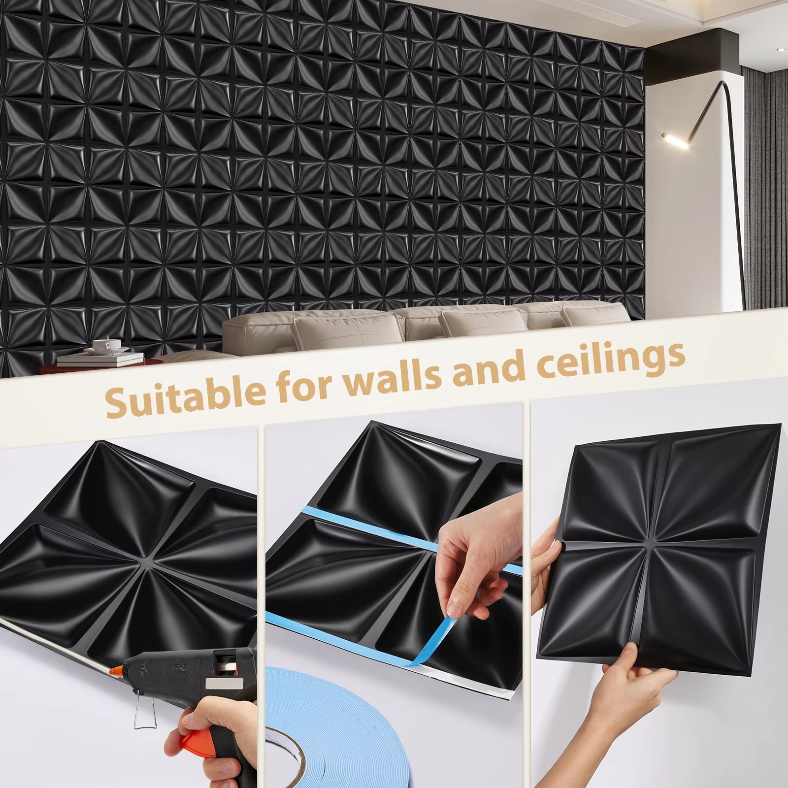 3D Wall Panel PVC Flower Desig - Interior Design With Wallpaper avis et prix