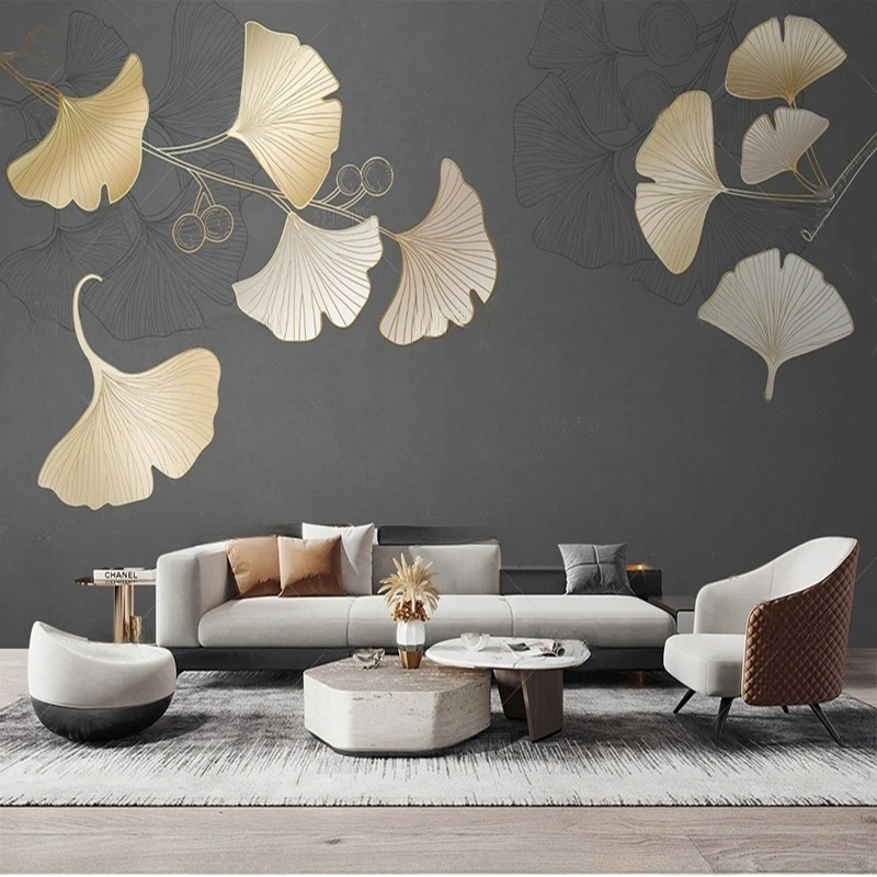 Custom Nordic Style Leaf Print - Interior Design With Wallpaper avis et prix