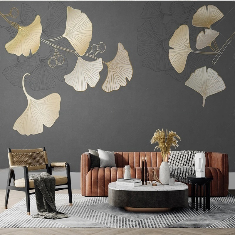 Custom Nordic Style Leaf Print - Interior Design With Wallpaper avis et prix