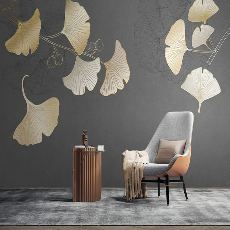 Custom Nordic Style Leaf Print - Interior Design With Wallpaper avis et prix