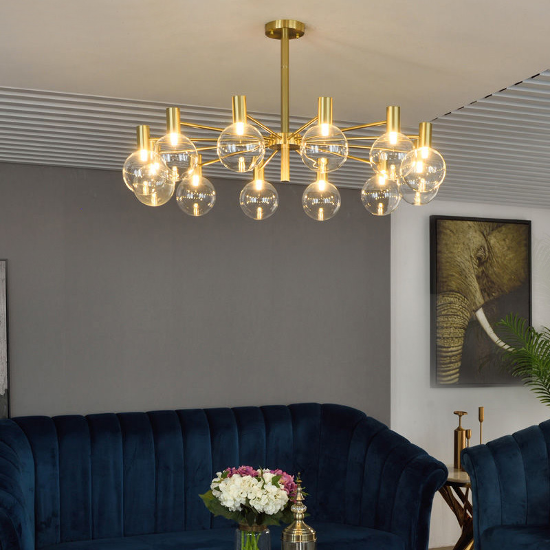 Luxury glass ball chandelier s - Interior Design Of Cafe avis et prix