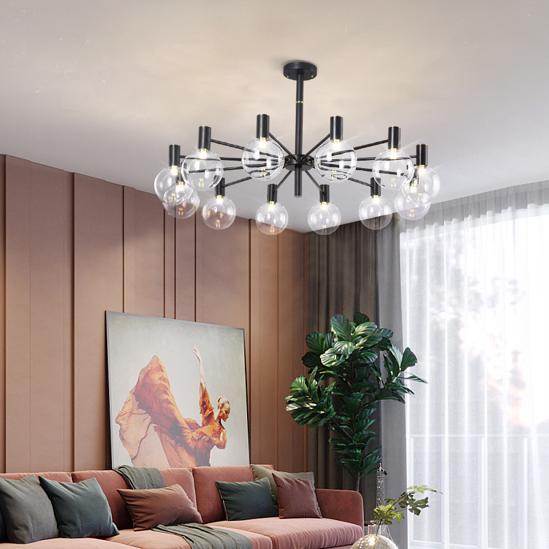 Luxury glass ball chandelier s - Interior Design Of Cafe avis et prix