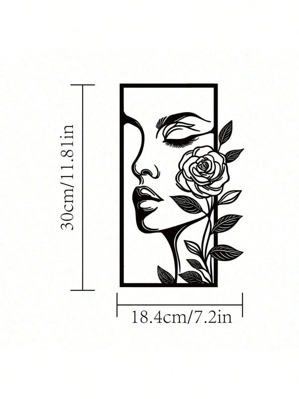 1pc Woman Flower Metal Wall Ar - Interior Design Apartment avis et prix