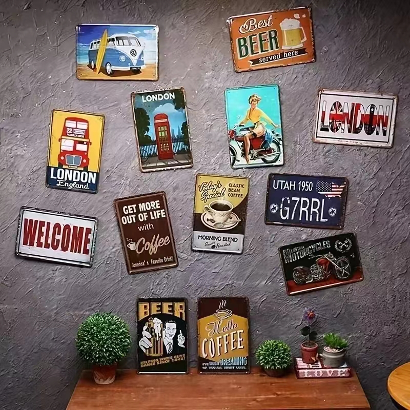 Vintage Bar Metal Signs Bathro - Interior Design Apartment avis et prix