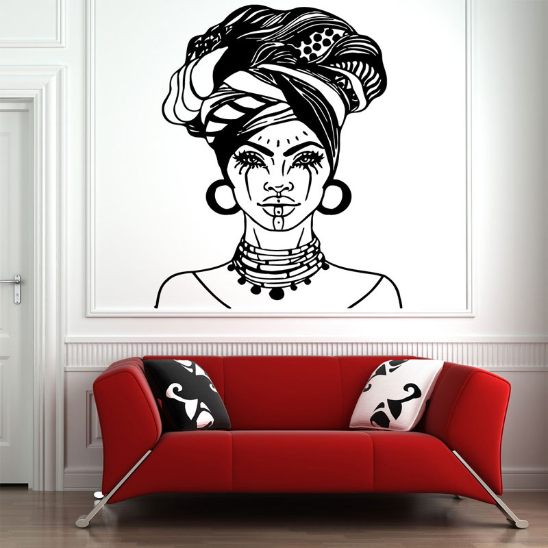 Beautiful African Woman Wall D - Interior Design With Wallpaper avis et prix