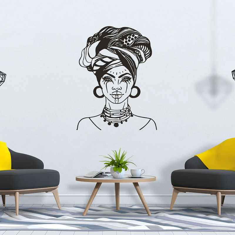 Beautiful African Woman Wall D - Interior Design With Wallpaper avis et prix
