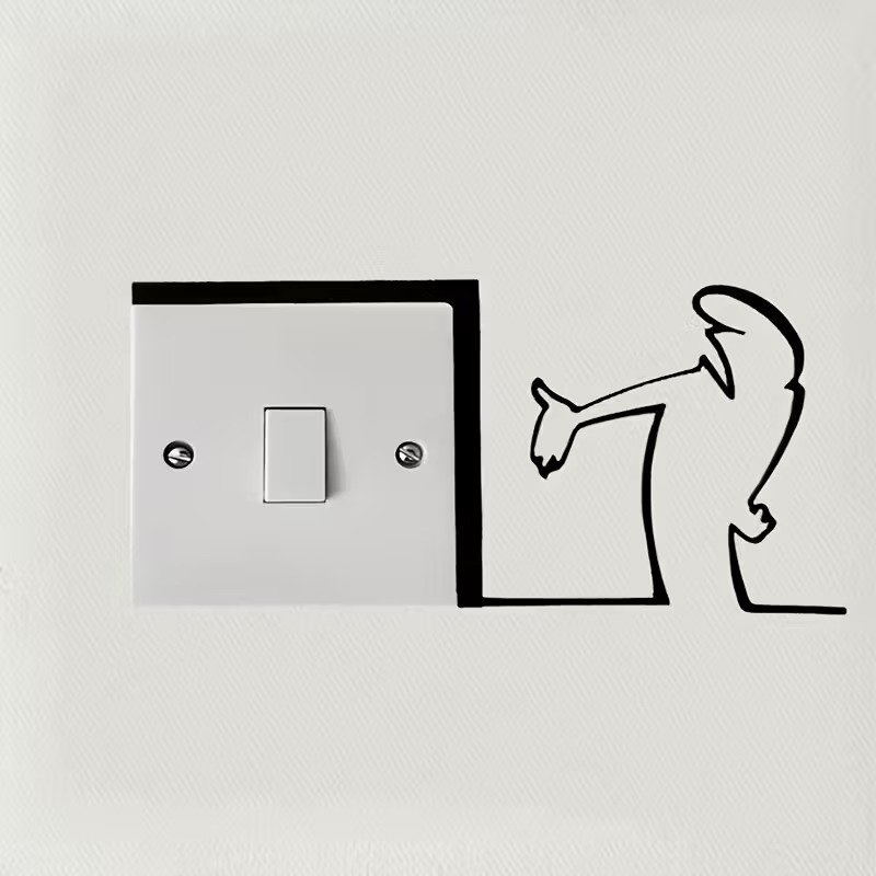 New！Minimalist Switch Sticker  - Interior Design Of Cafe avis et prix