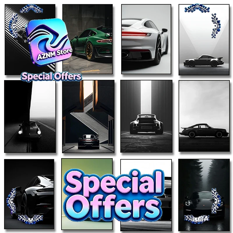 Black and White Luxury Car Art - Interior Design Apartment avis et prix