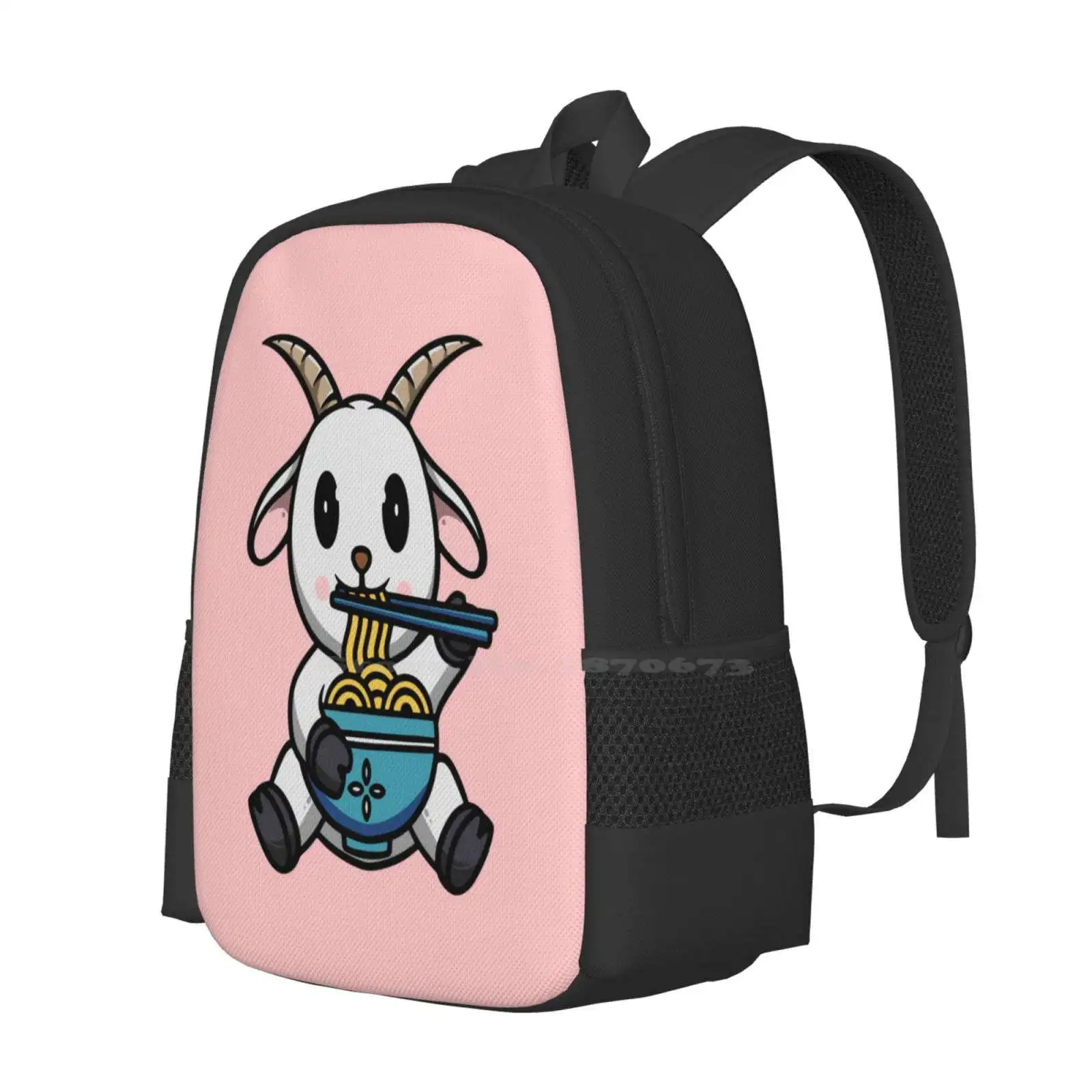 Cute Goat Eating Ramen Hot Sal - Interior Design Illustration avis et prix