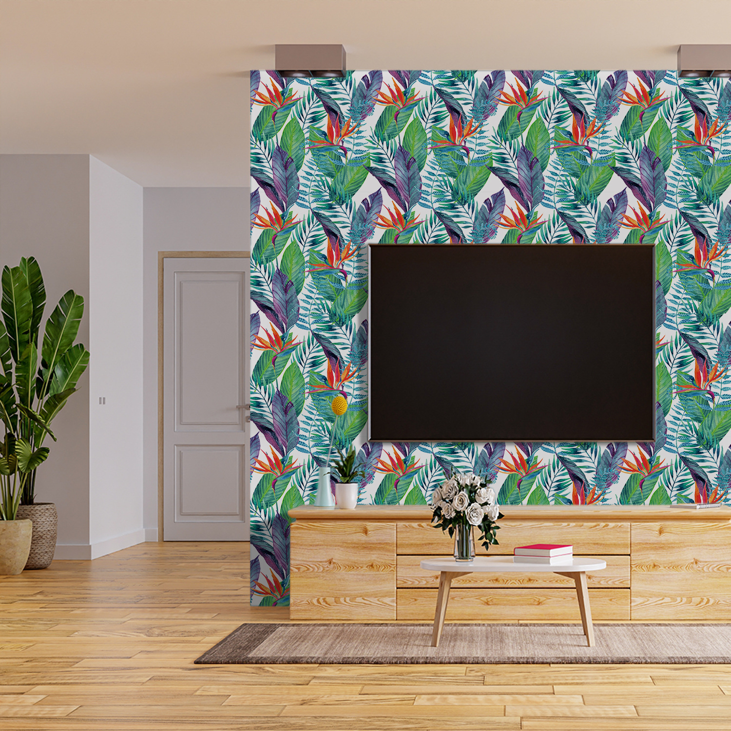 Peel and Stick Botanical Wall  - Interior Design With Wallpaper avis et prix