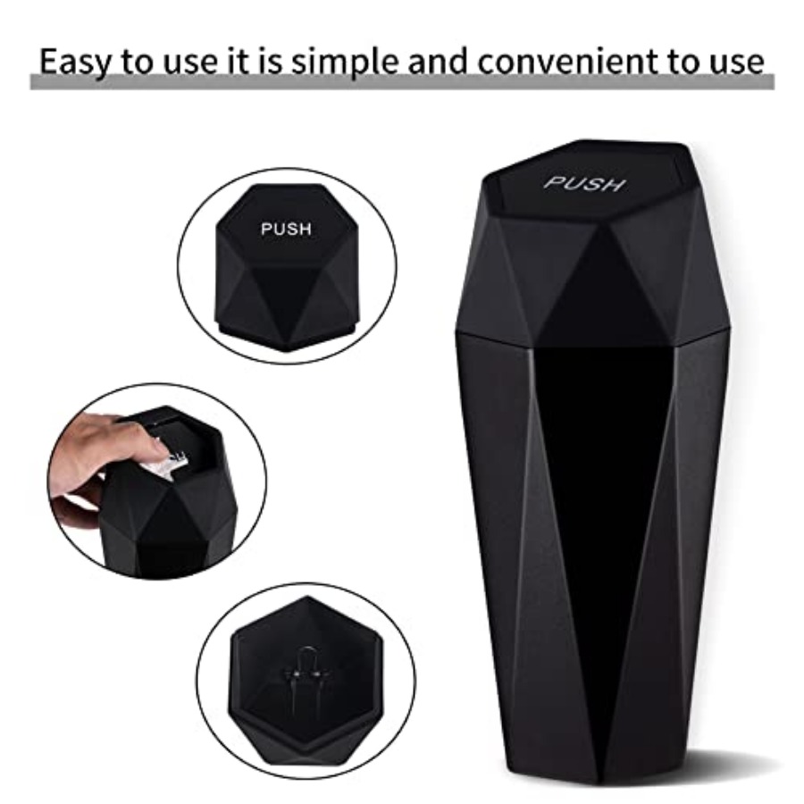 Car Trash Can with Lid, Diamon - Interior Design Type avis et prix