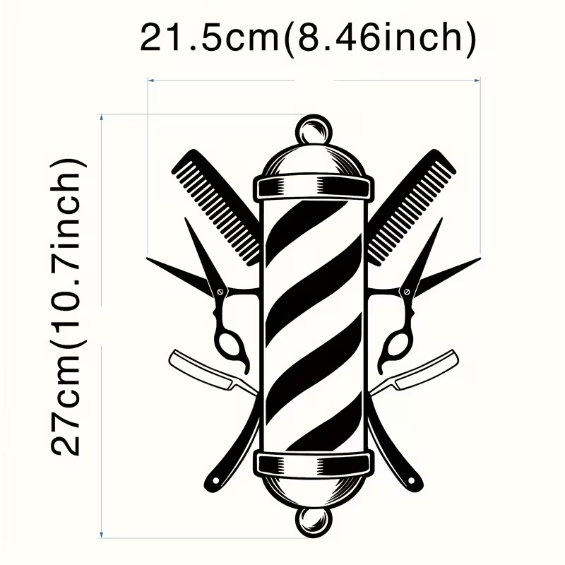 Barber Shop Wall Sticker Vinyl - Interior Design With Wallpaper avis et prix